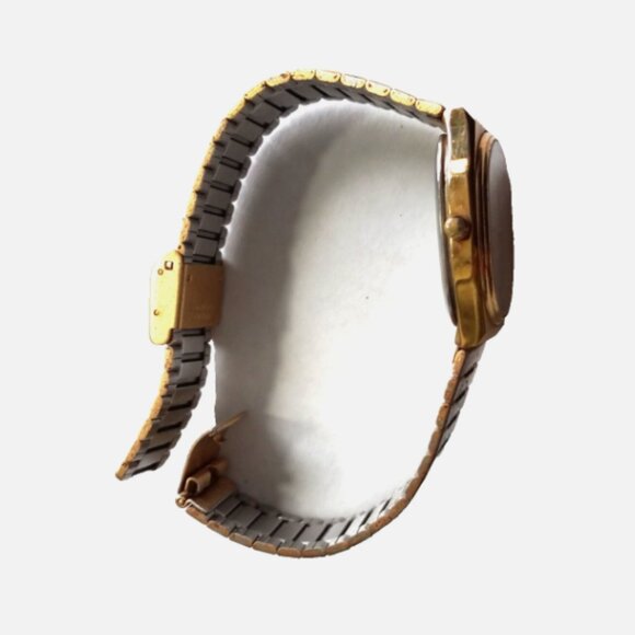 Vintage Elgin Tonneau Barrel Watch Men Gold Dial New Battery Working - Picture 8 of 8